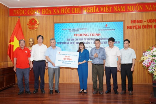 Petrovietnam hỗ trợ tỉnh Điện Biên và Sơn La khắc phục hậu quả mưa lũ