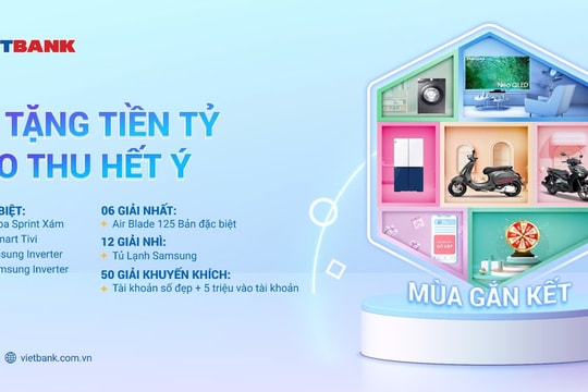 Vietbank ra mắt chương trình khuyến mãi “Quà tặng tiền tỷ - chào Thu hết ý”