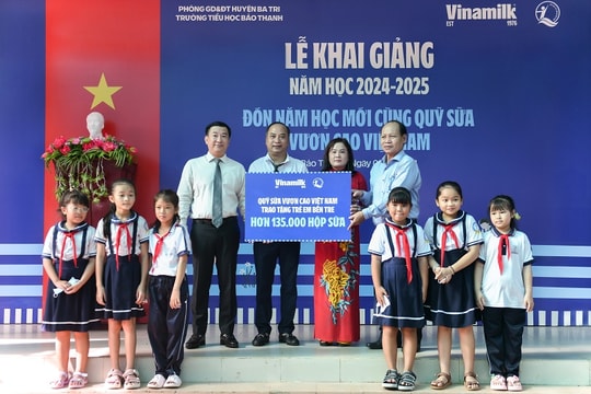Vinamilk & Quỹ sữa năm 2024: Gần nửa triệu hộp sữa cùng trẻ em khó khăn đến trường