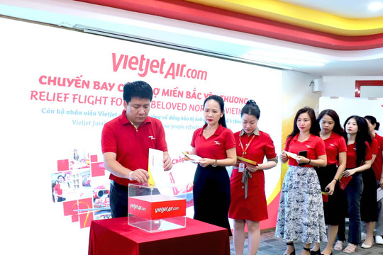 Người Vietjet hướng về miền Bắc yêu thương