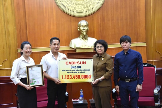 CADI-SUN ủng hộ đồng bào vùng bão lũ hơn 1,1 tỷ đồng