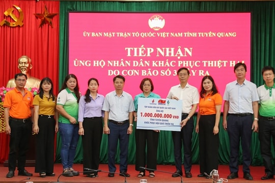 Petrovietnam hỗ trợ Tuyên Quang khắc phục hậu quả do bão số 3 gây ra