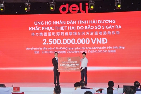 Deli Việt Nam chung tay cùng nhân dân Hải Dương sau bão Yagi lịch sử