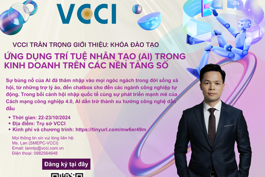 VCCI hỗ trợ doanh nghiệp thực hành ứng dụng các công cụ AI