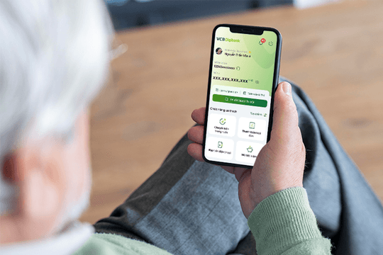 VCB Digibank có thêm giao diện “An Vui” dành cho khách hàng lớn tuổi