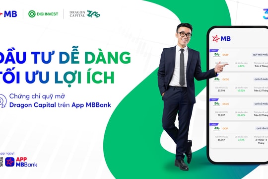 MB hợp tác Digi Invest ra mắt chứng chỉ quỹ mở Dragon Capital trên App MBBank