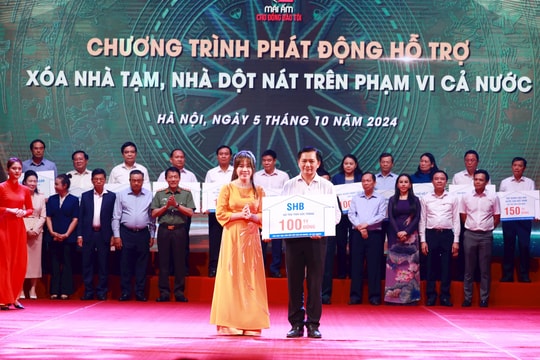SHB dành gần 150 tỷ đồng ủng hộ xoá nhà tạm, nhà dột nát và hỗ trợ Good88com hiện đang mở được xếp hạng cao nhất bị thiệt hại do bão lũ