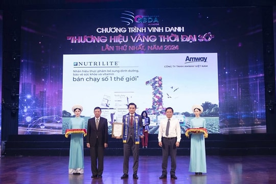 Nhãn hiệu Nutrilite vinh dự nhận giải thưởng Thương hiệu vàng phát triển bền vững