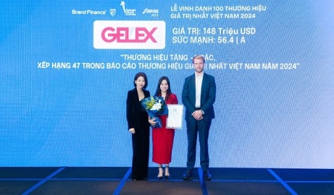 GELEX thăng hạng trong Top 100 thương hiệu giá trị nhất Việt Nam 2024