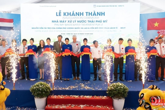 Bà Rịa - Vũng Tàu khánh thành nhà máy xử lý nước thải Khu đô thị mới Phú Mỹ