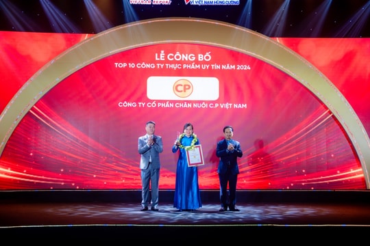 C.P Việt Nam năm thứ 5 liên tiếp dẫn đầu Top 10 công ty thực phẩm uy tín