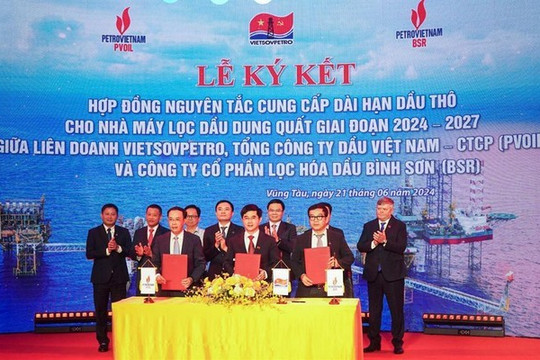 Ký kết hợp đồng cung cấp dài hạn dầu thô cho NMLD Dung Quất
