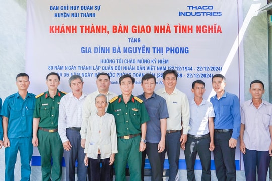 THACO Chu Lai trao tặng 4 ngôi nhà tình nghĩa cho tỉnh Quảng Nam