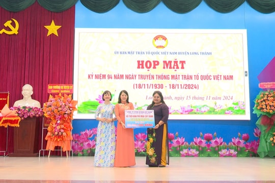 Vedan hỗ trợ kinh phí trồng cây xanh tại huyện Long Thành