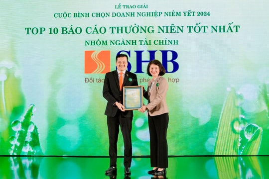SHB lần thứ 4 được vinh danh TOP 10 doanh nghiệp có Báo cáo thường niên tốt nhất ngành Tài chính