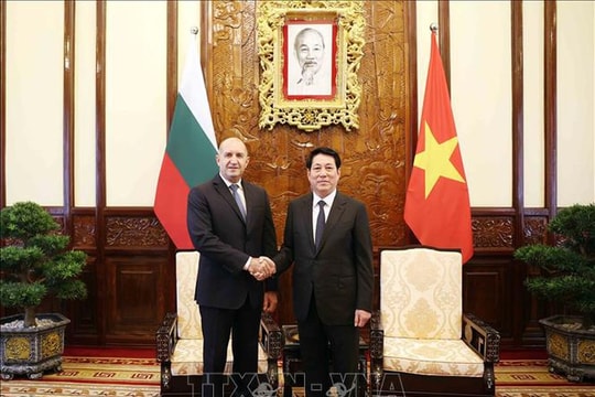 Chủ tịch nước Lương Cường chủ trì lễ đón chính thức Tổng thống Bulgaria