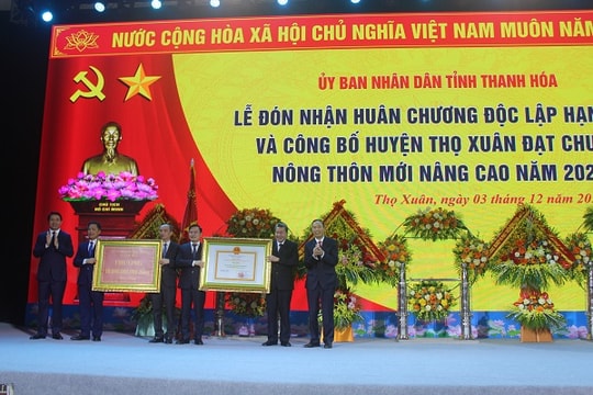 Thanh Hóa: Thọ Xuân huyện đầu tiên đạt chuẩn nông thôn mới nâng cao
