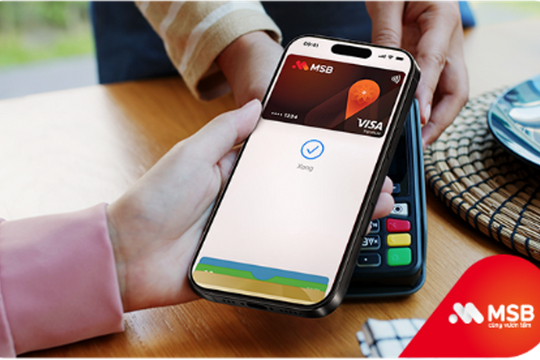 MSB đẩy mạnh thanh toán không tiếp xúc qua Apple Pay