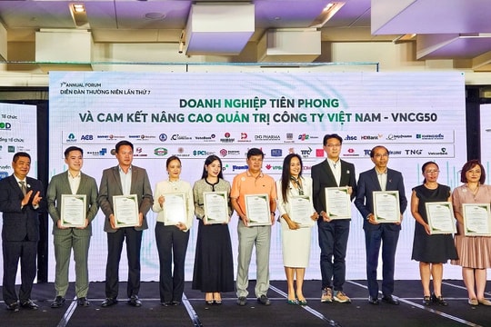 PDR: Top 50 Doanh nghiệp thực hành Quản trị Công ty tốt nhất - VNCG50