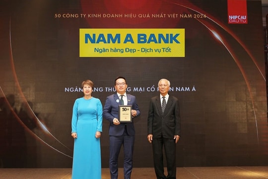Nam A Bank - Top 50 Công ty kinh doanh hiệu quả nhất Việt Nam năm 2024
