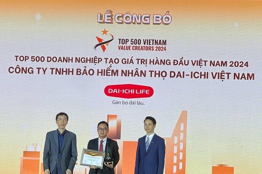 Dai-ichi Life Việt Nam được vinh danh vị trí 55 tại Bảng xếp hạng VALUE500 2024