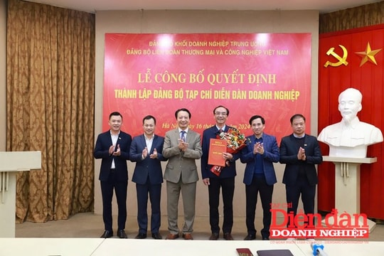 Công bố Quyết định thành lập và ra mắt Đảng bộ Tạp chí Diễn đàn Doanh nghiệp