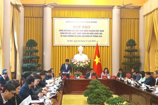 Công bố Lệnh của Chủ tịch nước đối với 9 Luật vừa được Quốc hội thông qua