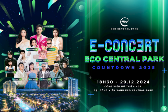 Thưởng thức bữa tiệc âm thanh, ánh sáng, pháo hoa tại Eco Central Park countdown 2025