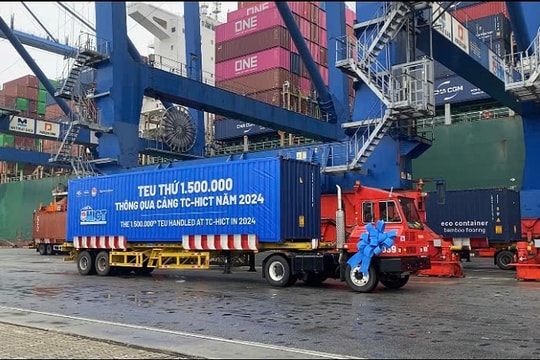 Cảng Container Quốc tế Tân cảng Hải Phòng đón TEU 1,5 triệu thông qua