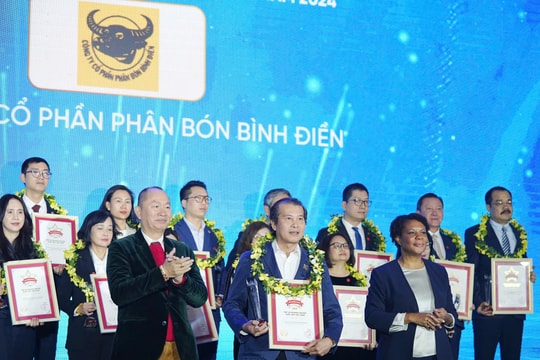 Phân bón Bình Điền tiếp tục đạt danh hiệu “Top 50 Doanh nghiệp xuất sắc nhất Việt Nam năm 2024”