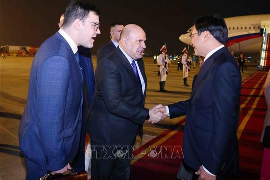 Thủ tướng Nga Mikhail Vladimirovich Mishustin bắt đầu thăm chính thức Việt Nam