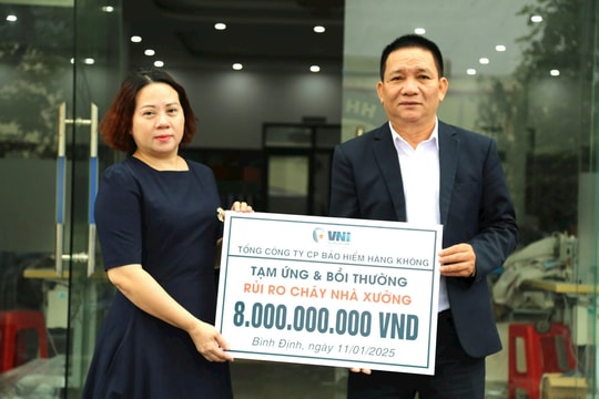 VNI tạm ứng 8 tỷ đồng bồi thường cho doanh nghiệp bị cháy nhà xưởng