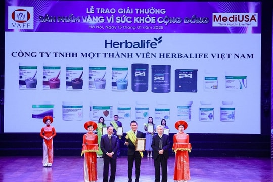 Herbalife Việt Nam - 10 năm liên tiếp đạt Giải thưởng “Sản phẩm vàng Vì sức khỏe cộng đồng”