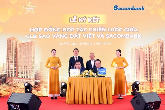 Sacombank và Câu lạc bộ Sao Vàng Đất Việt ký kết hợp tác chiến lược