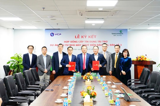 Vietcombank Bắc Hà Nội và Thủy điện Đak lô 1-3 ký hợp đồng cấp tín dụng tài trợ dự án