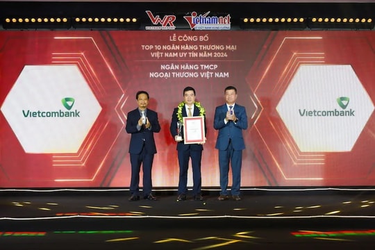 Vietcombank dẫn đầu danh sách ngân hàng uy tín, công ty đại chúng uy tín, hiệu quả 2024