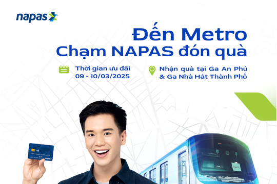 Chủ thẻ NAPAS đi Metro nhận quà bất ngờ