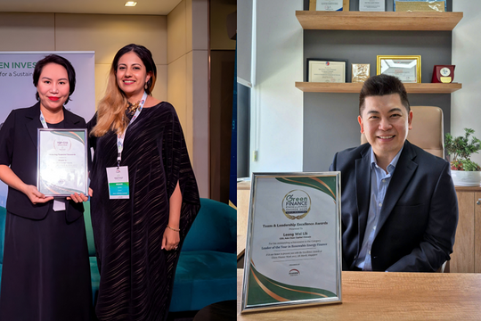 Hai nhà lãnh đạo ACCV nhận giải thưởng Green Finance Week 2025 - Asia Edition
