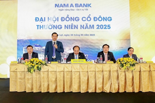 Nam A Bank đặt mục tiêu lợi nhuận 5.000 tỷ đồng, chia cổ tức 25% và tăng vốn điều lệ lên trên 18.000 tỷ đồng trong năm 2025