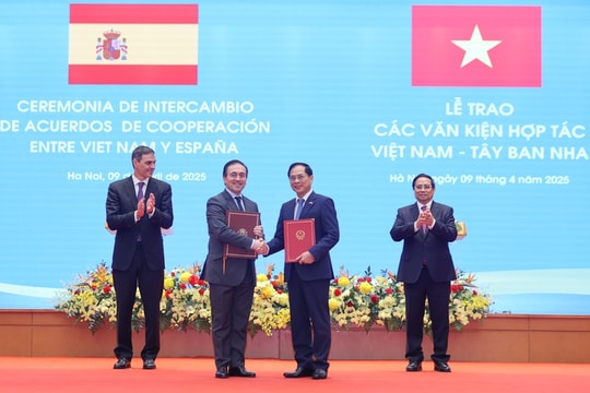 Việt Nam, Tây Ban Nha trao nhiều văn kiện hợp tác quan trọng