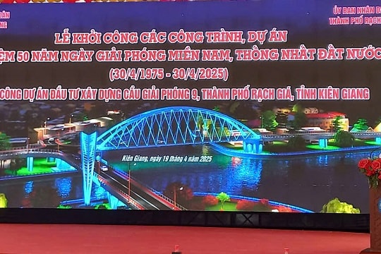 Khởi công xây cầu 870 tỷ đồng chào mừng ngày 30/4 ở TP Rạch Giá