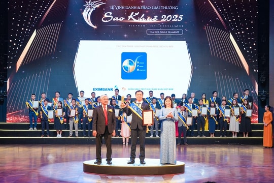 Eximbank được vinh danh tại Giải thưởng Sao Khuê 2025 với hai giải pháp công nghệ tiêu biểu