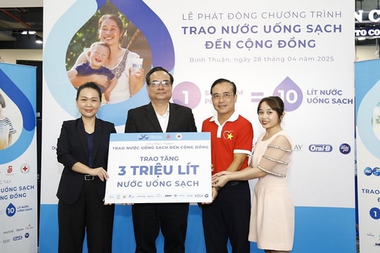 3 triệu lít nước uống sạch sẽ được trao đến cộng đồng