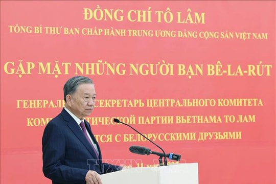 Tổng Bí thư Tô Lâm: Vun đắp tình hữu nghị Việt Nam-Belarus ngày càng bền chặt