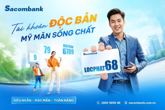 Sacombank định danh phong cách tài khoản với cả chữ và số