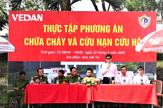 Vedan tổ chức diễn tập “phòng cháy chữa cháy và cứu nạn cứu hộ” năm 2025