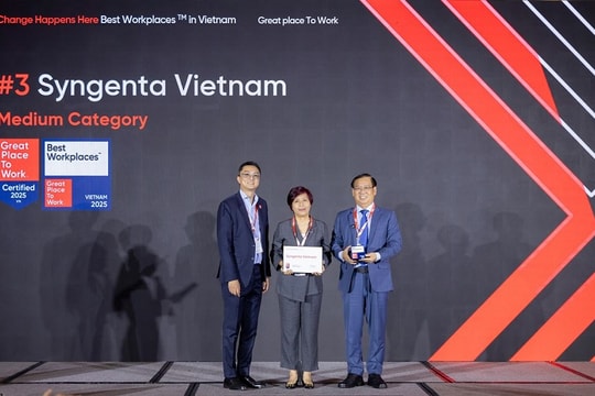 Syngenta được vinh danh trong Bảng xếp hạng “Nơi làm việc xuất sắc hàng đầu Việt Nam 2025”