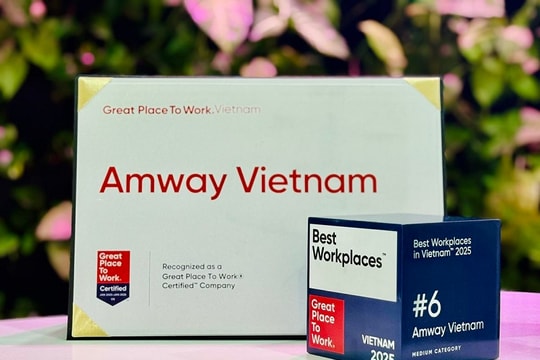 Amway được vinh danh Top 6 “Nơi làm việc xuất sắc hàng đầu Việt Nam 2025”