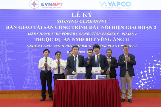 EVNNPT tiếp nhận tài sản - công trình đấu nối điện Dự án Nhà máy nhiệt điện BOT Vũng Áng II