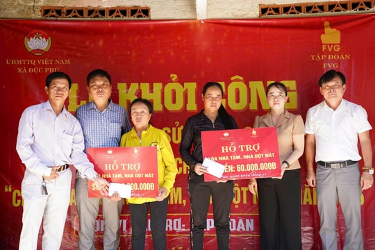 FVG trao tặng 600 triệu đồng xóa nhà tạm, nhà dột nát tại TP Đà Nẵng